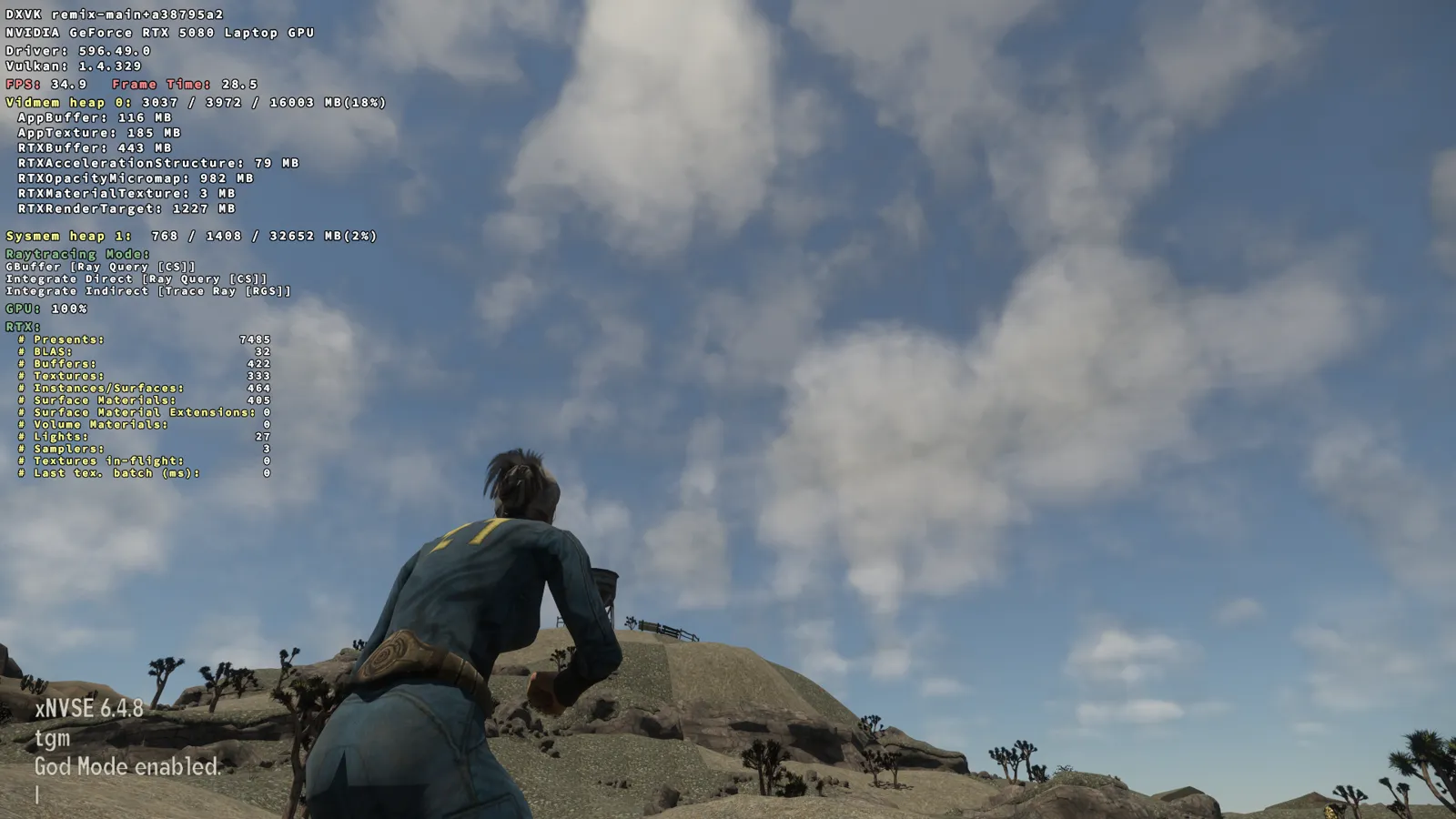 Numos volumetric clouds over the Mojave in Fallout: New Vegas
